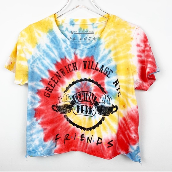 Graphic Tie Dye Retro Tee Crop Top - Picture 2 of 8